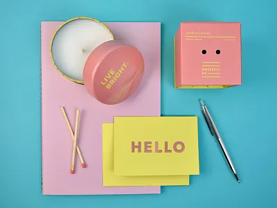 Sincerely, Me candles illustration packaging pattern photography styling