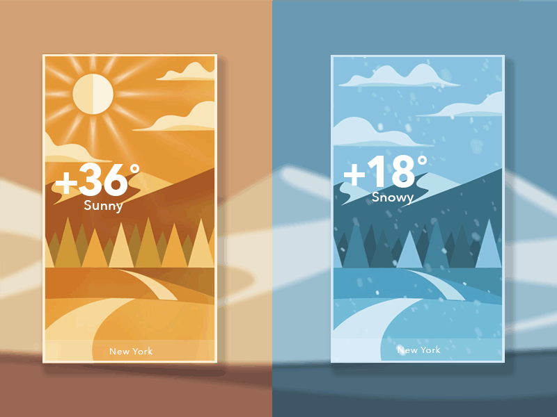 Weather app animation app gif iphone mobile ui weather