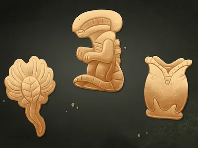 Eat them before they eat you... alien animal crackers facehugger illustration
