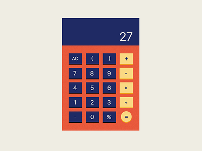 Dailly UI - 004 Calculator 004 calculator colors dailyui sketch