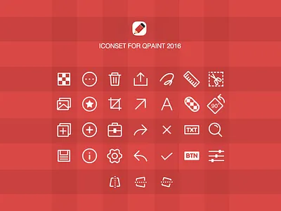 Iconset for QPaint 2016 iconset