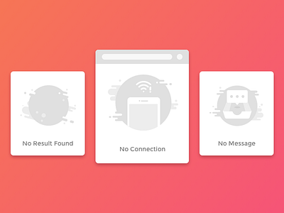 Empty Pages connection empty illustration message search signal