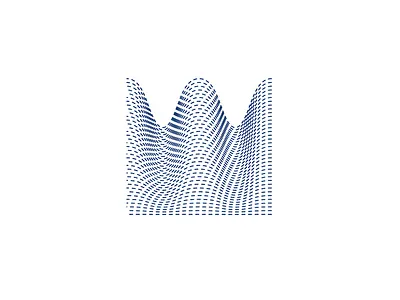 Crown abstract blue brvnd capital crown identity kostadin logo mark ocean waves