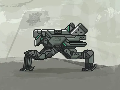 DAS Unit 152 [DIGIHOPPER] abstract dasrobot line robot vector