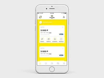 tinloff bank app app bank black clean internet banking ui ux wallet white yellow