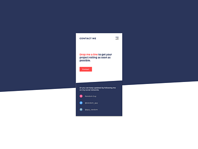 Contact Page clean contact daily minimal page social ui