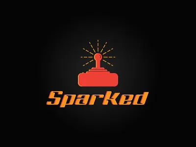 Sparked Logo | #ThirtyLogos Day 8 gaming joystick logo logo challenge spark thirty logos thirtylogos