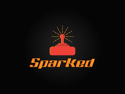 Sparked Logo | #ThirtyLogos Day 8 gaming joystick logo logo challenge spark thirty logos thirtylogos