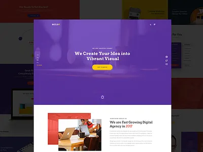 Creative Agency Landing Page agency creative landing portfolio professional design psd typography ui user interface