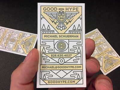 Good Hype Biz Card business business card card letterpress logo