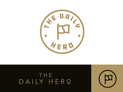 The Daily Hero Logo bold branding logo mark patch simple tee shirt