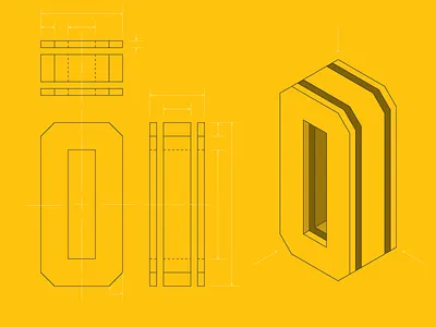 #Typehue Week 15: O drawing o orthographic projection technical typehue
