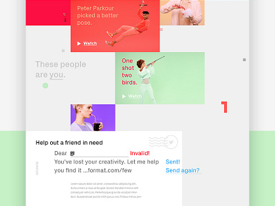 Get Your Creative Diagnosis – Landing Page clean color format grid layout portfolio stack tile tweet