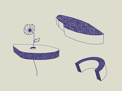 Form + Flower abstract flower form illustration shapes stipplism structure texture texturino