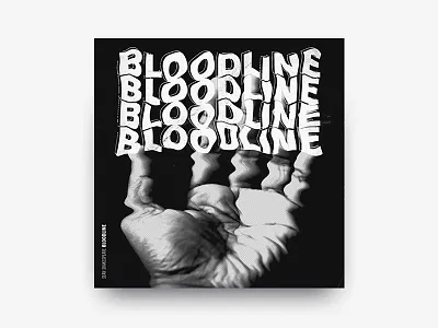 Bloodline concept album cover artwork bloodline hand hip hop rap square typography warp