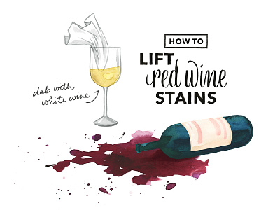 Thumbtack Blog - Wine Stains brand design brand illustration branding editorial illustration how to illustration infographic spot illustration tech identity tech illustration thumbtack watercolor