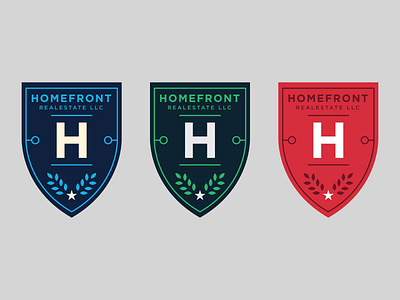 Unused Logos Homefront Real Estate Logos Set 3 blue gotham green logos real estate red shield shields