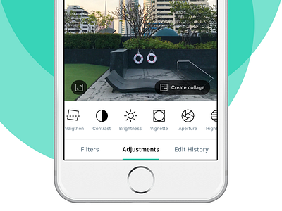 Vignette Adjustments aperture app brightness contrast editing editor ios photo ui vignette