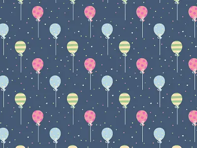 Balloon Pattern balloon birthday happy illustration party pattern photoshop