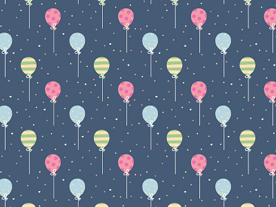 Balloon Pattern balloon birthday happy illustration party pattern photoshop