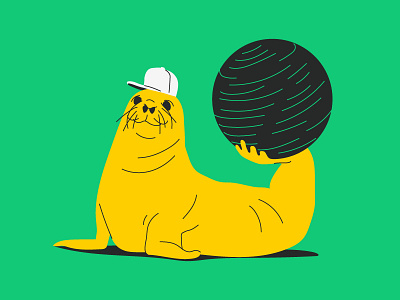 Foca no exercício descomplica exercise foca illustration seal