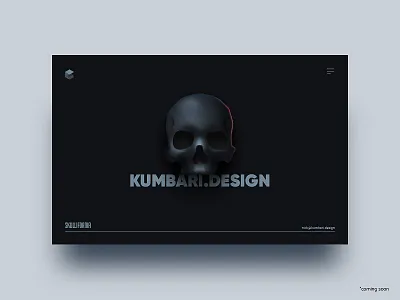Black black dark layout portfolio skull skullifornia web