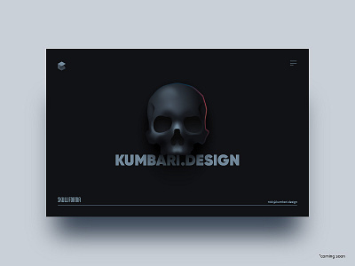 Black black dark layout portfolio skull skullifornia web