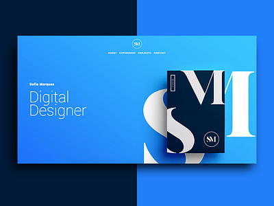 Personal Website blue brand color design digital portfolio ui ux website