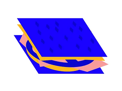 Blue Sandwich blue parallelogram sandwich
