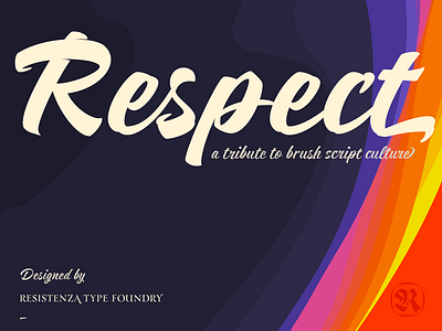 Respect brush font ligature script typography