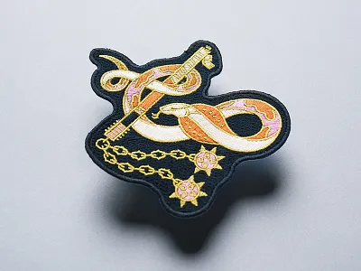 Emblematics design emblematics flail illustration pain patch snake suffer