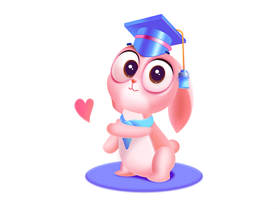 Dr. Rabbit blue character cute doctor dr. lovely mascot pink rabbit toy