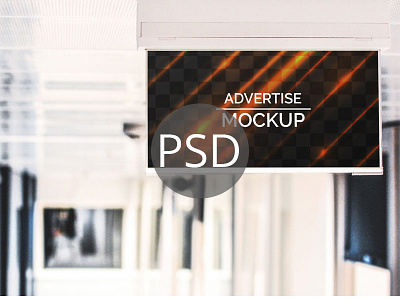 Advertising Banner Mockup PSD advertiging banner advertise advertising banner banner mockup banner mockups branding high quality mockup premium mockup stylish