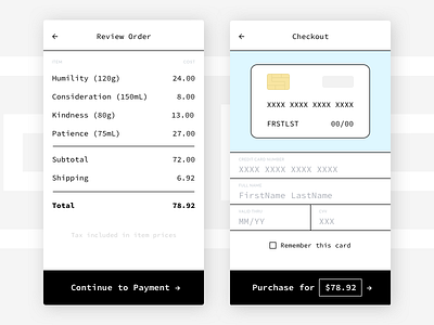 002 Daily UI 002 checkout creditcard dailyui flat monospace order ui