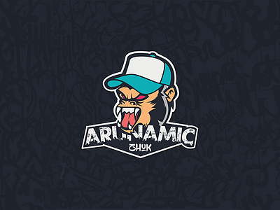 Arunamic art illustration illustratrator isometric logo monkey old rap vector