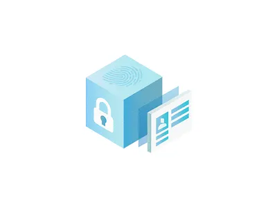Isometric icon ai blue data design icon illustration illustrator isometric secure startup storytelling ui