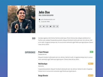 Resume Template design freebie resume template