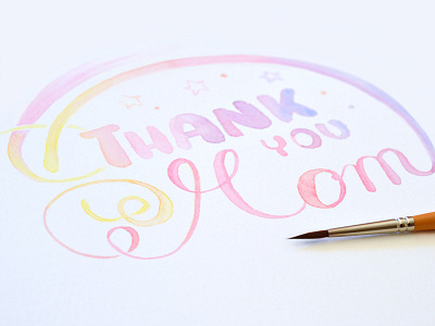 for my mum 💕 handlettering mothersday pastels watercolor