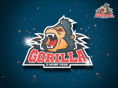 Gorila Esport Team awesome cartoon cool design game gorilla logo mascot monkey sport team