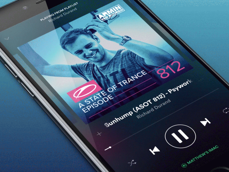 Music Player animation armin asot gif music player ui ux