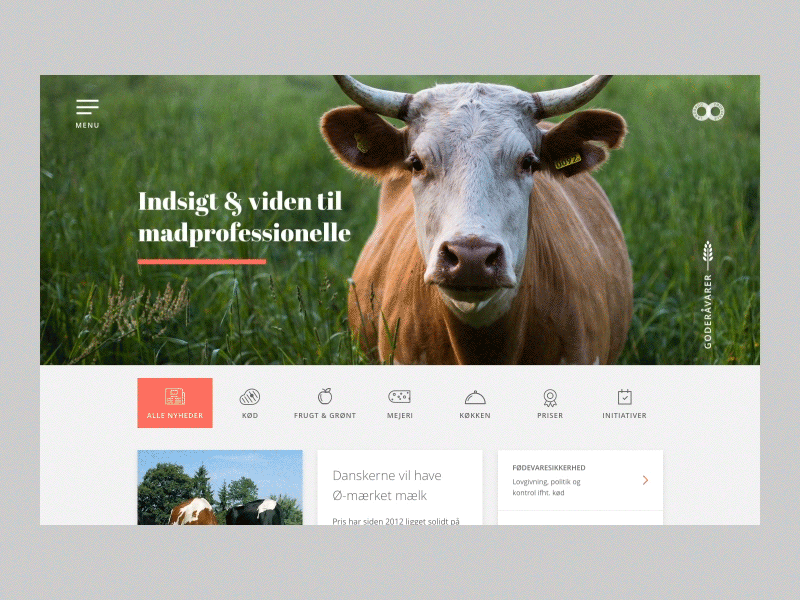 Gode Råvarer design ui webdesign