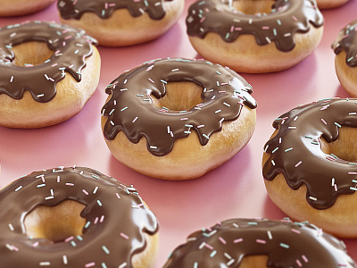 Mmm.. Doughnuts - 2 3d cgi cinema 4d doughnut food