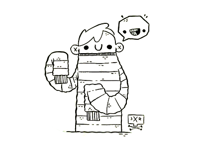 Big Sweater blake stevenson character design child cute hipster illustration ink jetpacks and rollerskates jetpacksandrollerskates sweater