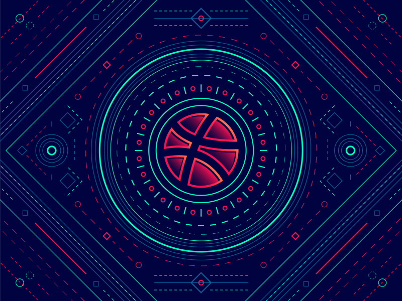 2 Space Invites dribbble invite