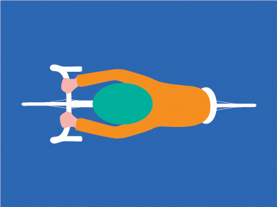 Cruisin' bike flat illustration simple
