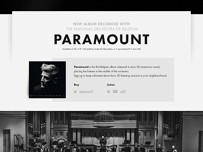 Ozark Henry website minimal music ui website