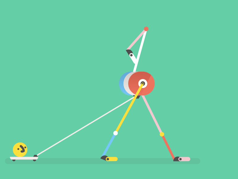 Silly robots No.27 2d character flat loop puppet tools robot rubberhose2 vector