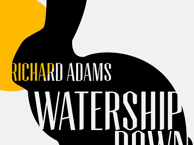 Watership Down book book cover color print typography