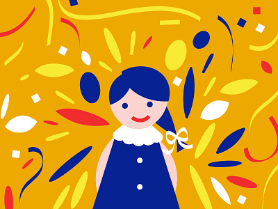 Kids // illustration #1 birthday cute fun happiness kids little girl party school schoolbook