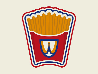 French Fried Paris badge french fries logo paris